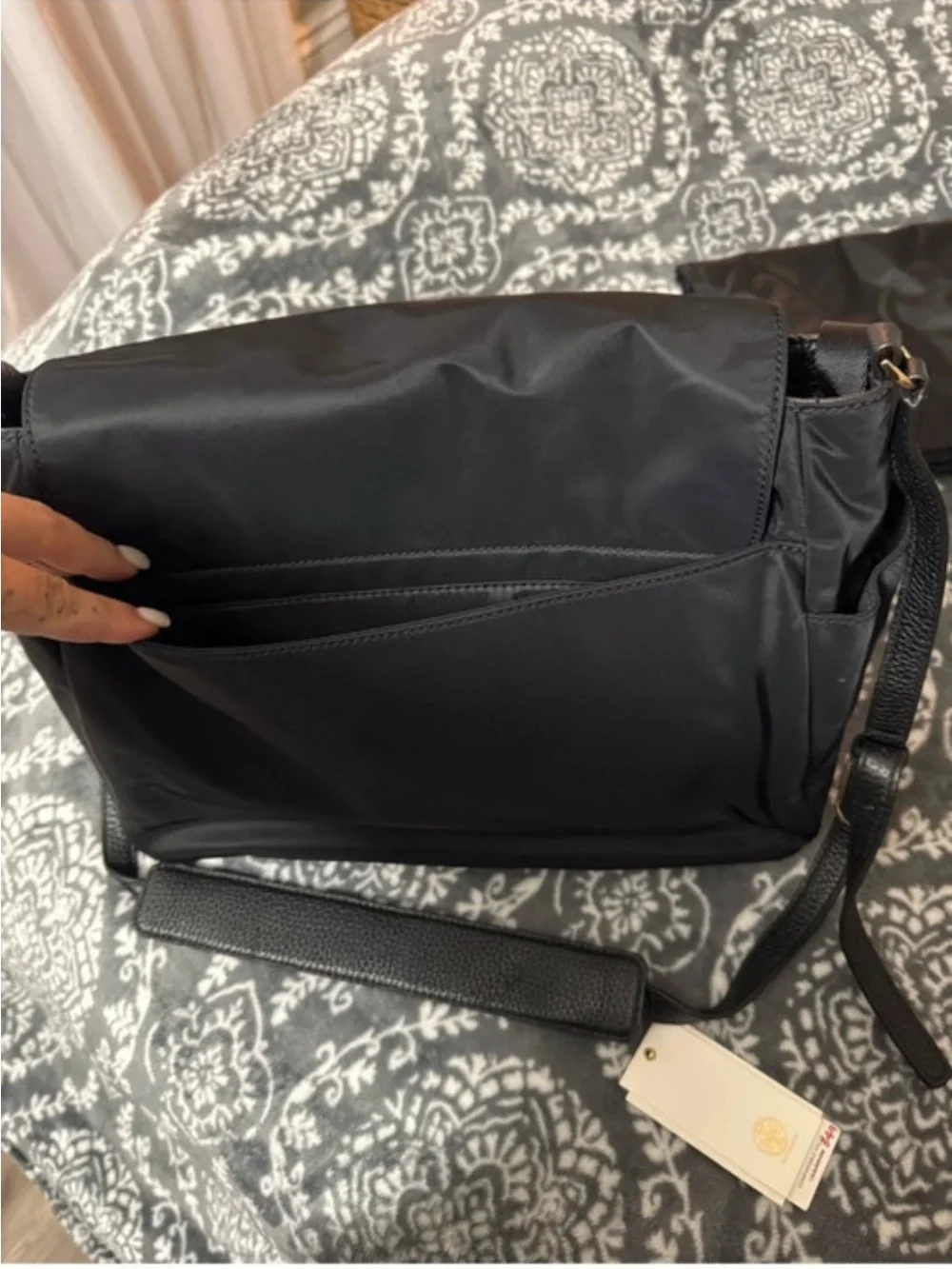 Tory Burch Black Nylon Crossbody Baby Bag